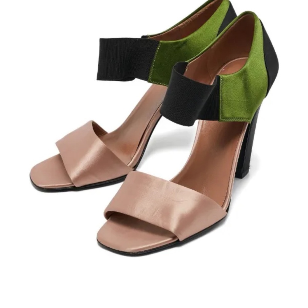 Prada 2023 110mm satin block-heel sandals 38/8